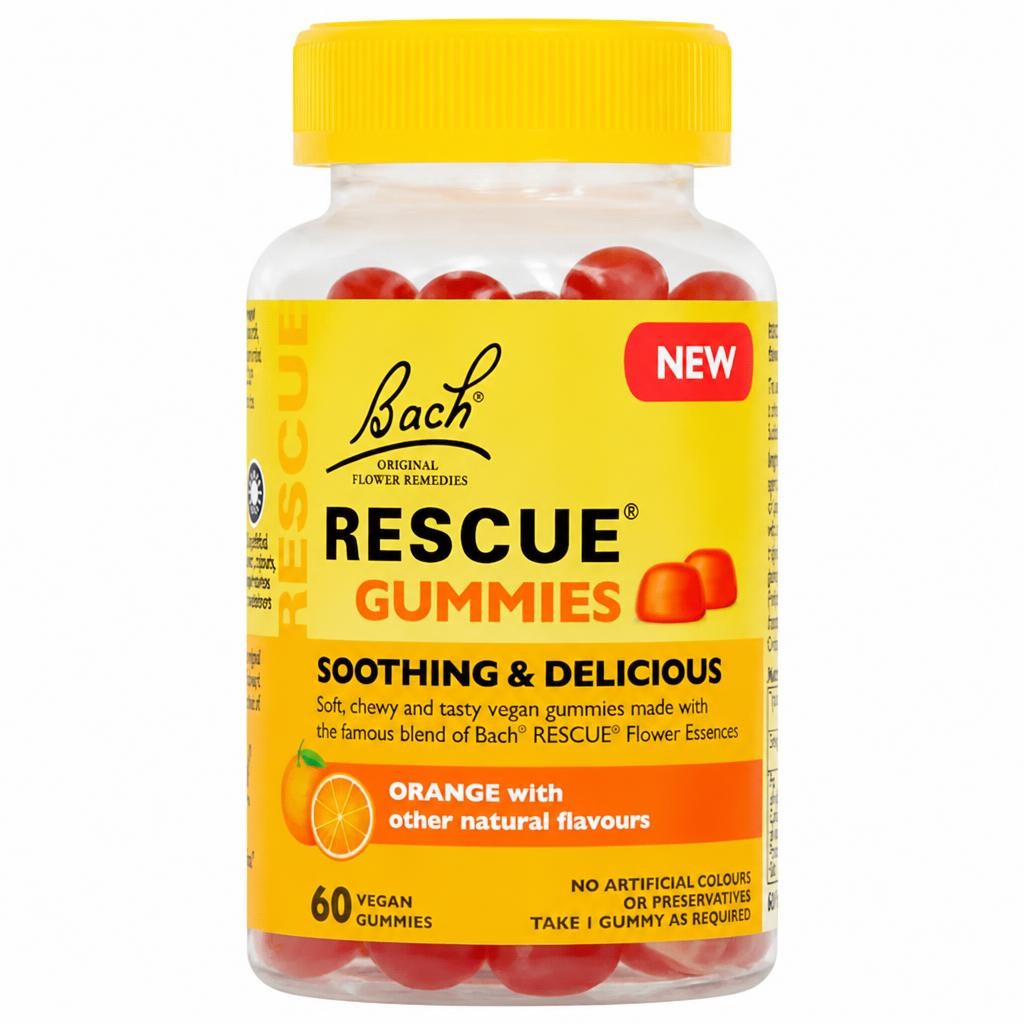 Bach Rescue Vegan Gummies Orange with Other Natural Flavours x60