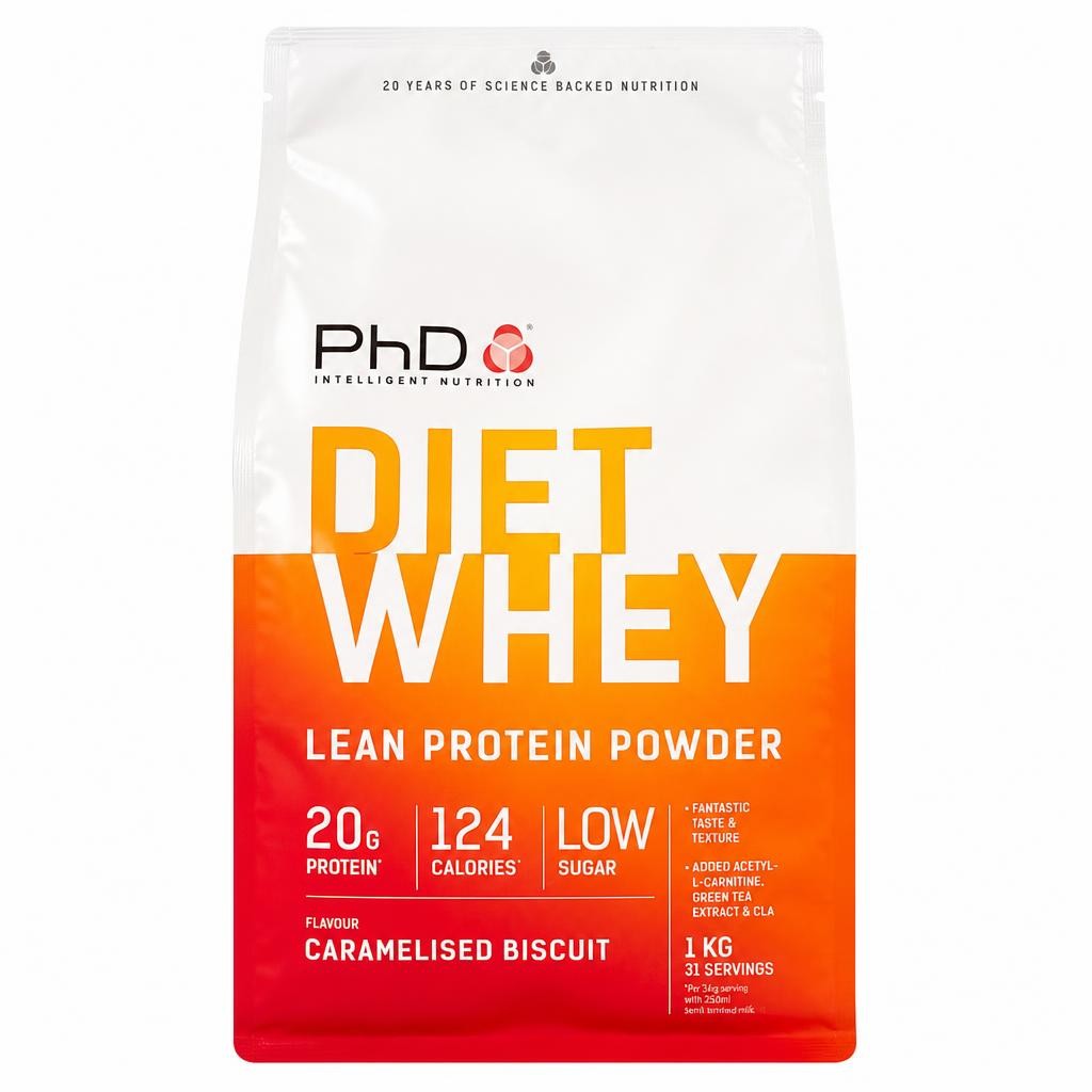 PhD Diet Whey Lean Protein Powder Flavour Caramelised Biscuit 1kg