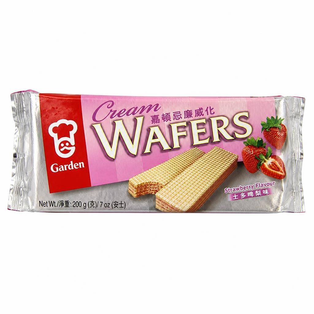 Garden Cream Wafers Strawberry Flavour 200g