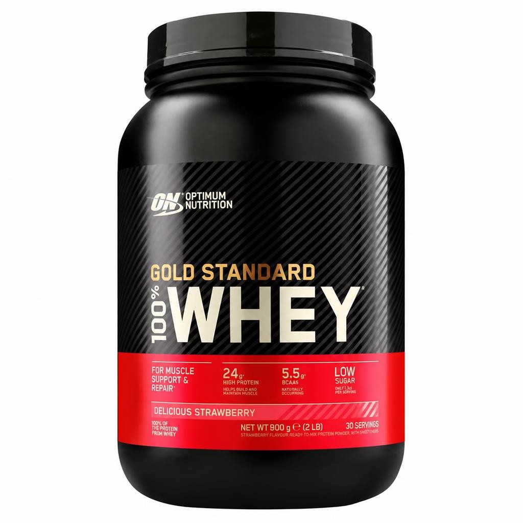 Optimum Nutrition Gold Standard Whey Protein Powder Delicious Strawberry Flavour 30 Servings 900g