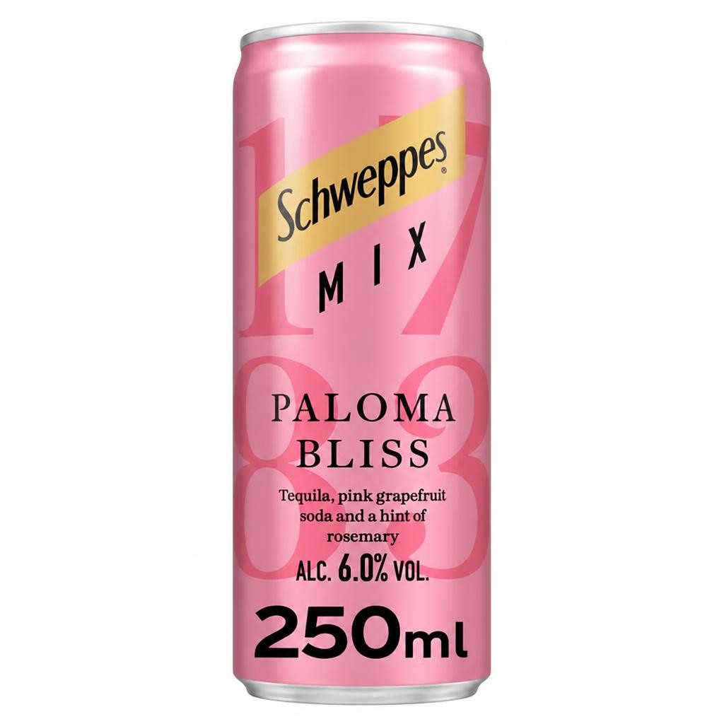 Schweppes Mix Paloma Bliss Cocktail Can 250ml