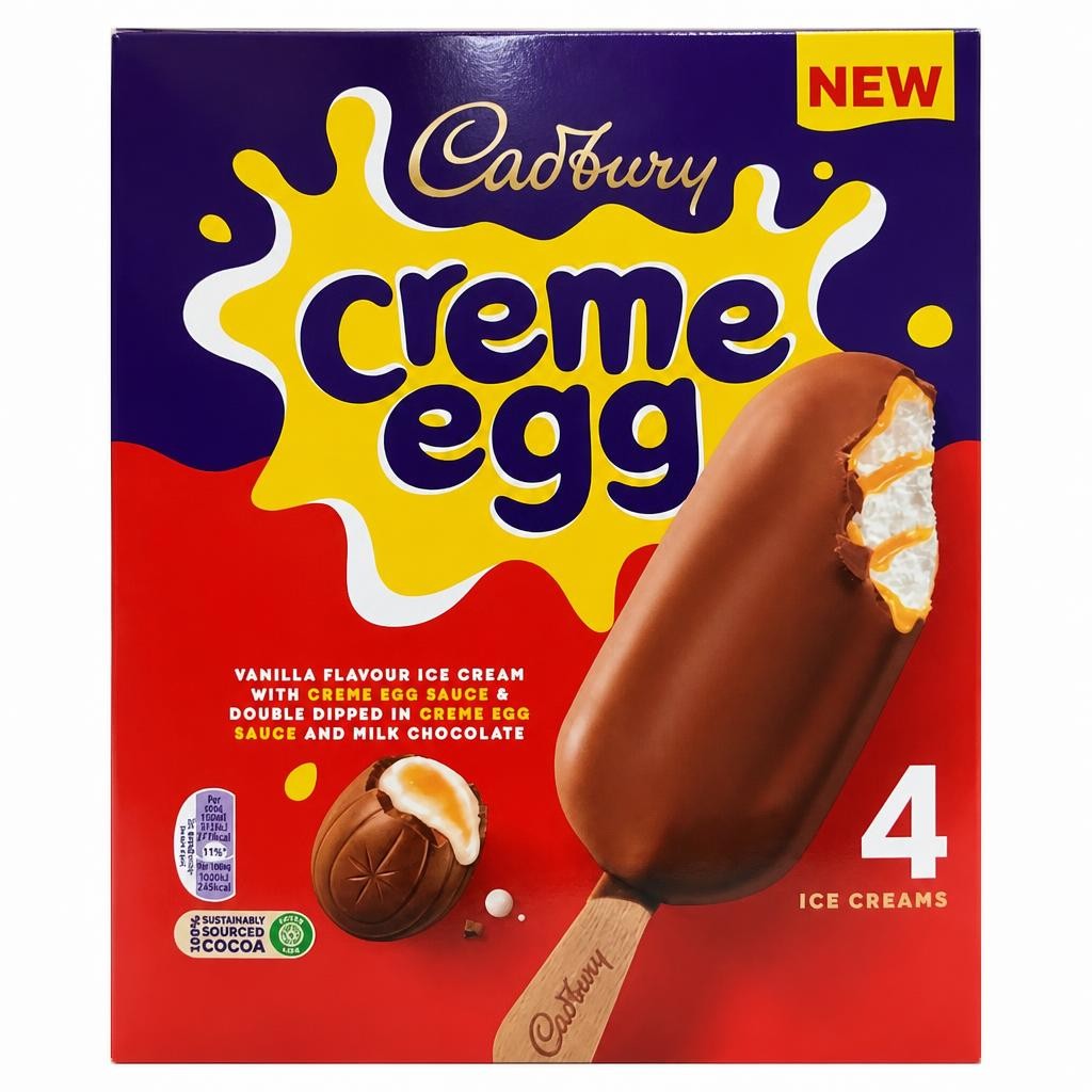 Cadbury Creme Egg Ice Creams 4x90ml