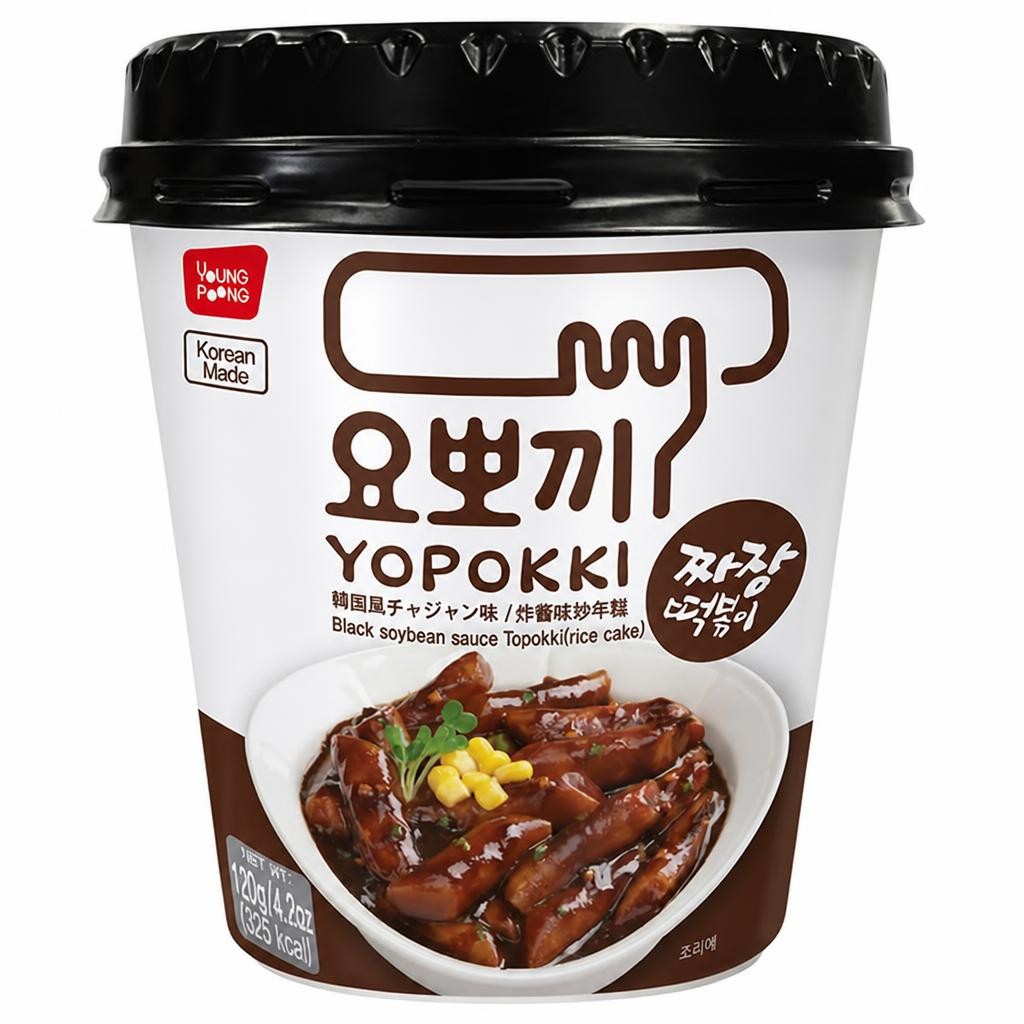 Yopokki Black Soybean Sauce Topokki Rice Cake 120g