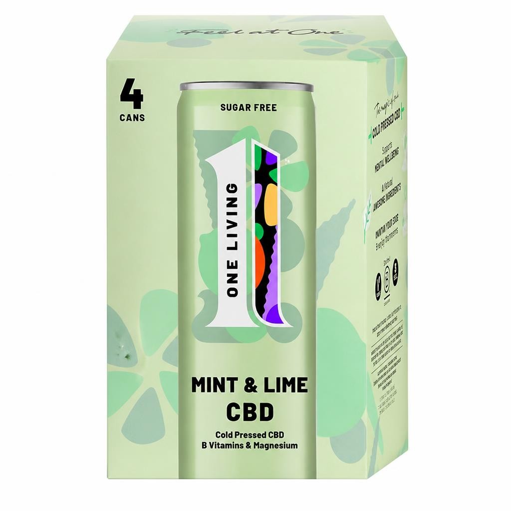 One Living Mint & Lime CBD 4x250ml