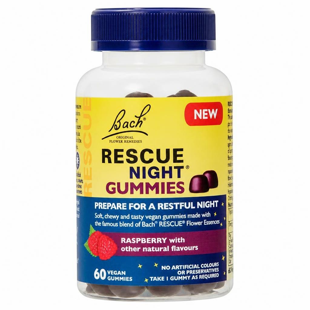 Bach Rescue Night Vegan Gummies Raspberry with Other Natural Flavours x60