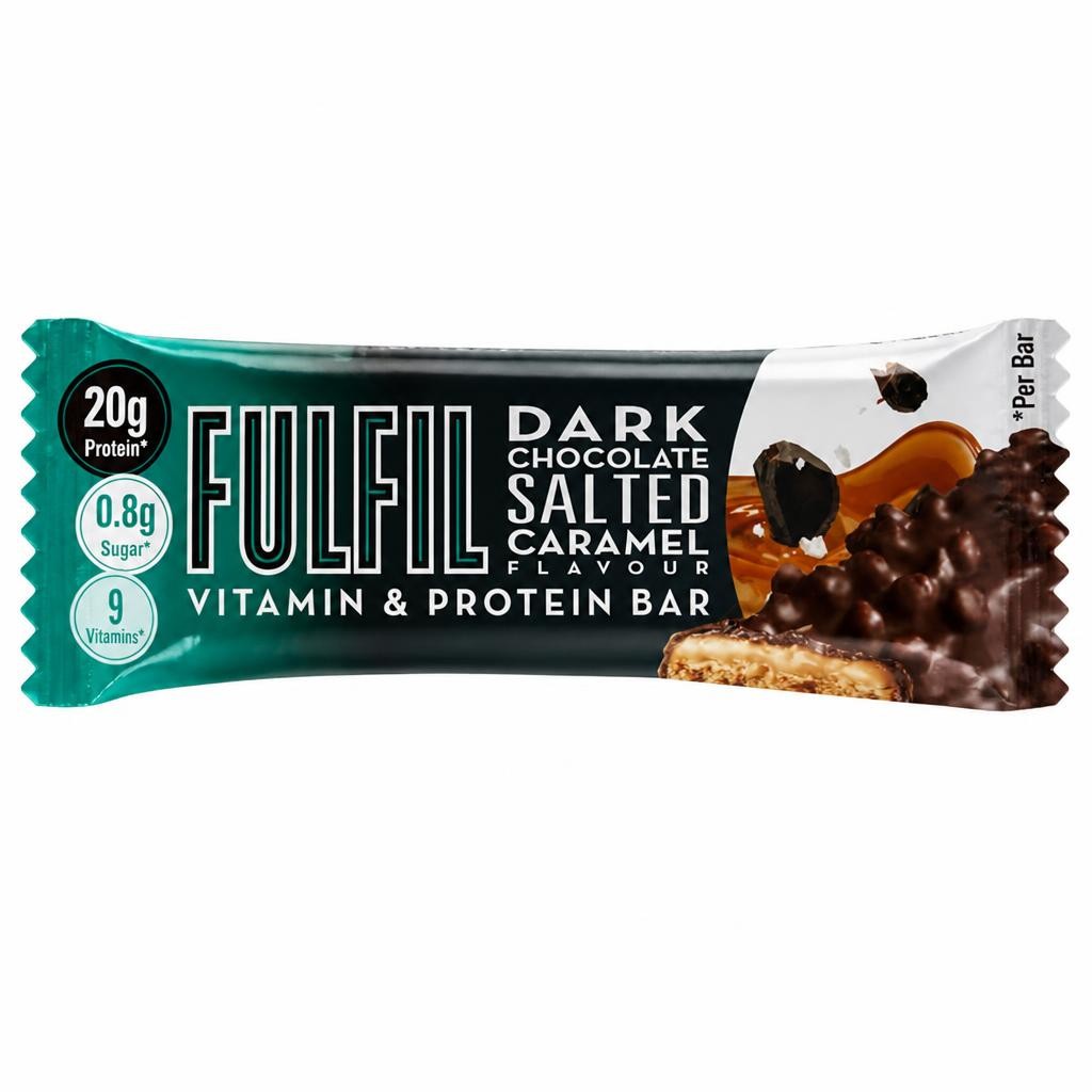 Fulfil Dark Chocolate Salted Caramel Flavour Vitamin & Protein Bar 55g