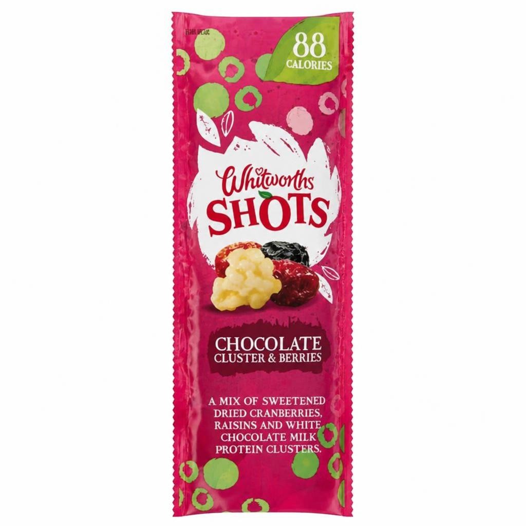 Whitworths Shots Chocolate Cluster & Berries 25g