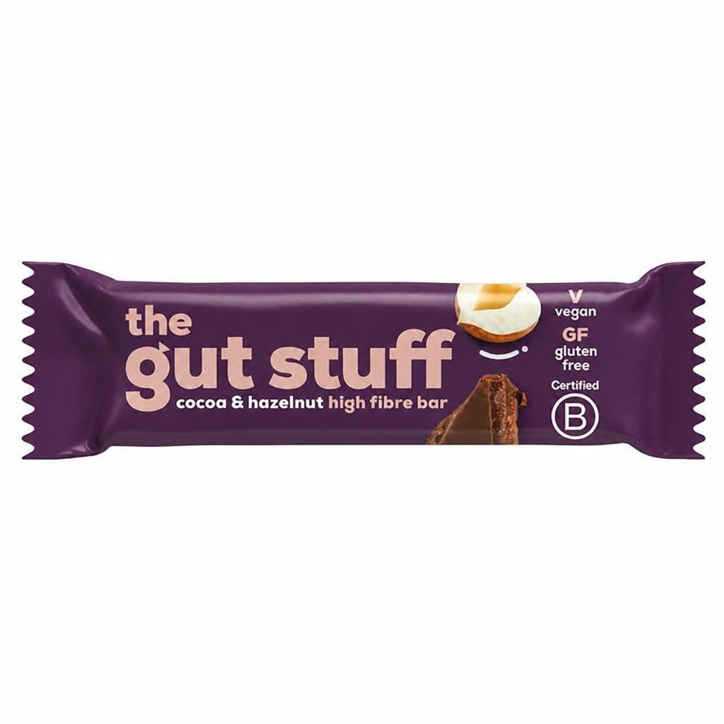 The Gut Stuff High Fibre Fruit & Nut Bar Cocoa & Hazelnut 35g