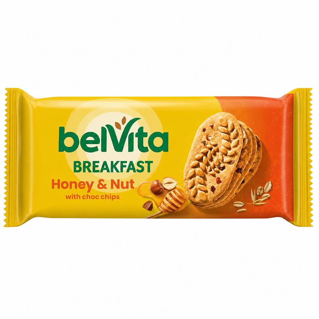 Belvita Breakfast Honey & Nut with Choc Chips Cereal Biscuit Snack Bar 50g