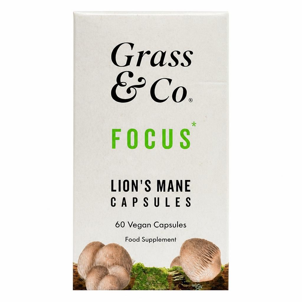 Grass & Co. Mushrooms Focus Lion's Mane Vegan Capsules x60 120g