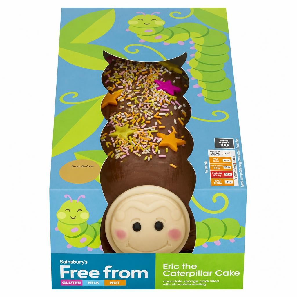 Sainsbury's Free From 557g Eric the Caterpillar Cake