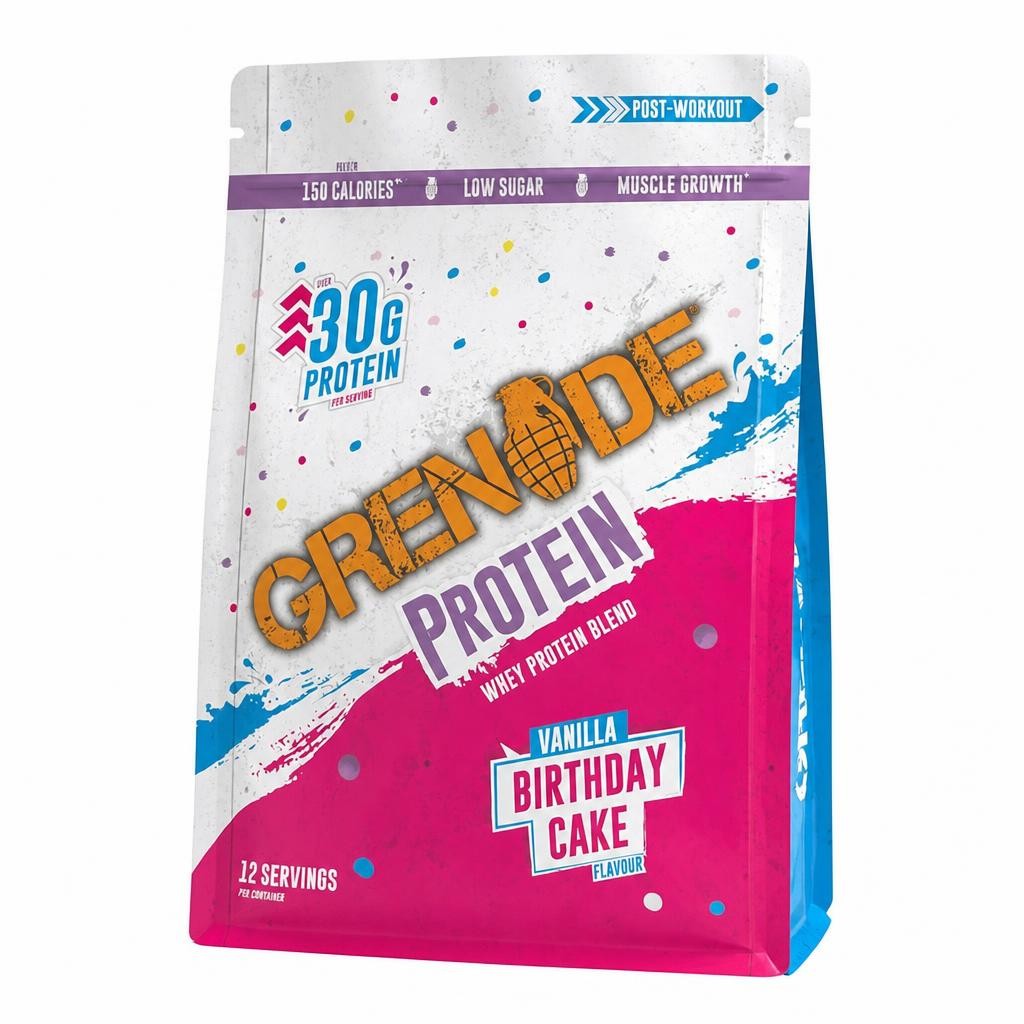 Grenade Whey Protein Blend Vanilla Birthday Cake Flavour 480g
