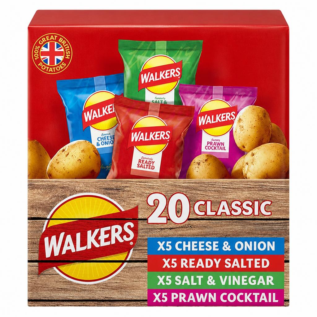 Walkers Classic Variety Multipack Crisps 20x25g