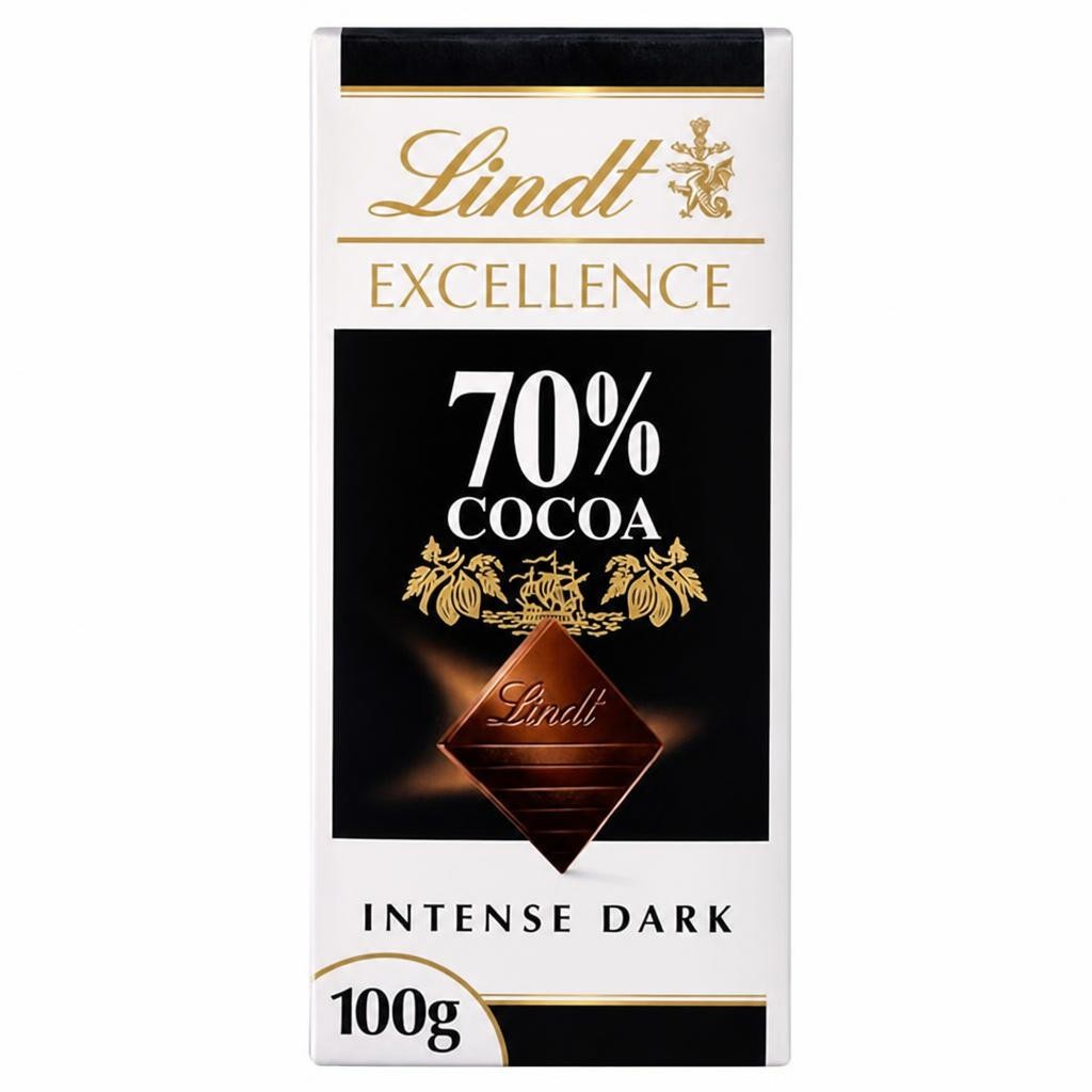 Lindt Excellence Dark 70% Cocoa Chocolate Bar 100g