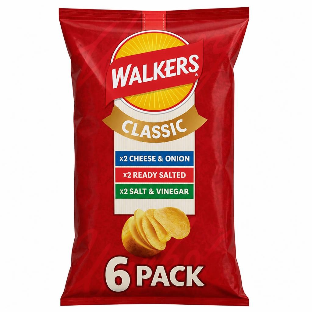 Walkers Classic Variety Multipack Crisps 6x25g