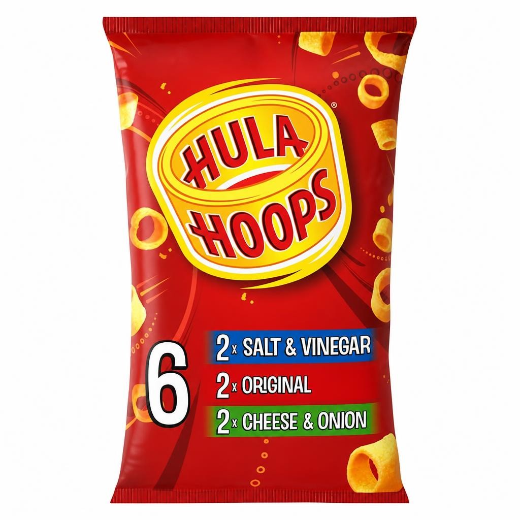 Hula Hoops Variety Pack Potato Ring Crisps 6x24g