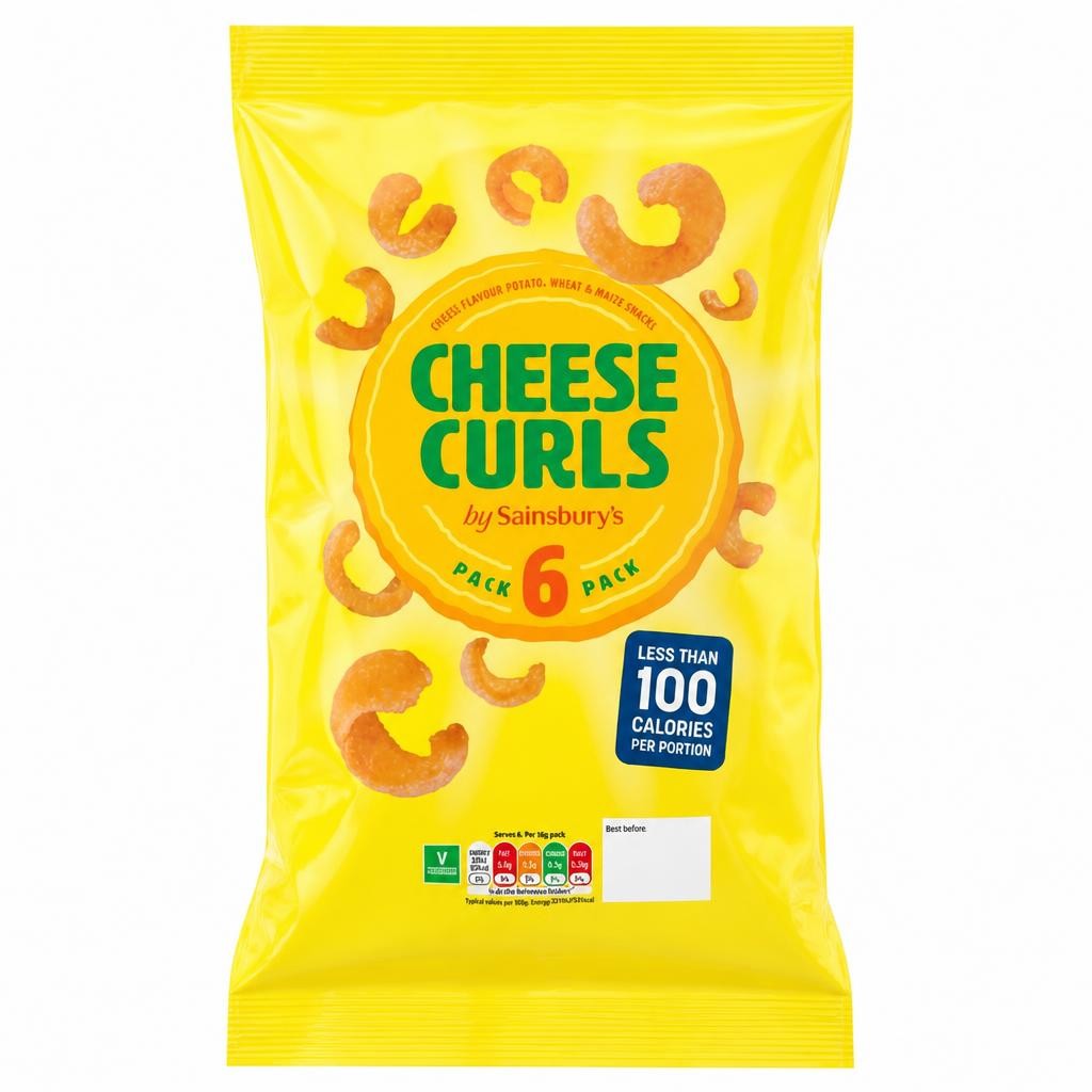 Sainsbury's Cheesy Curls 6x16g