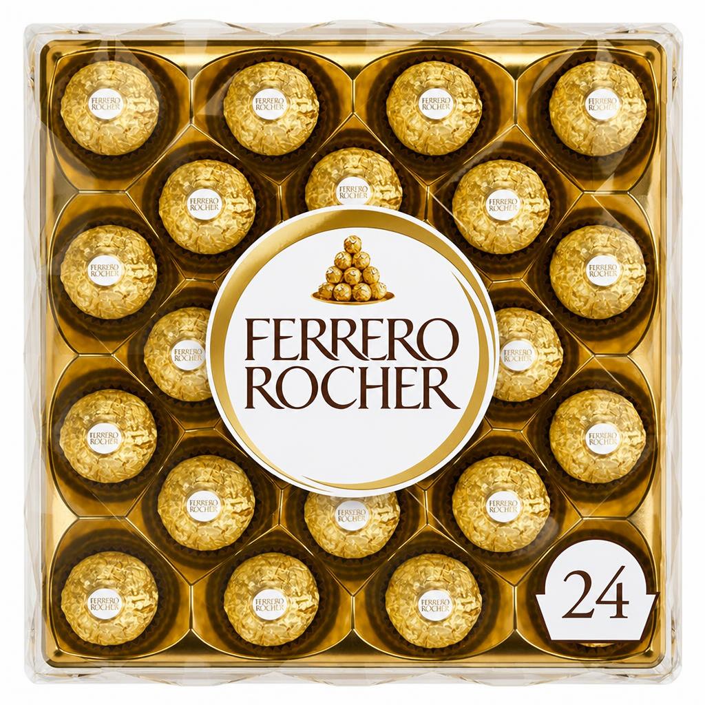Ferrero Rocher Milk Chocolate Pralines Gift Box 24 Pieces 300g