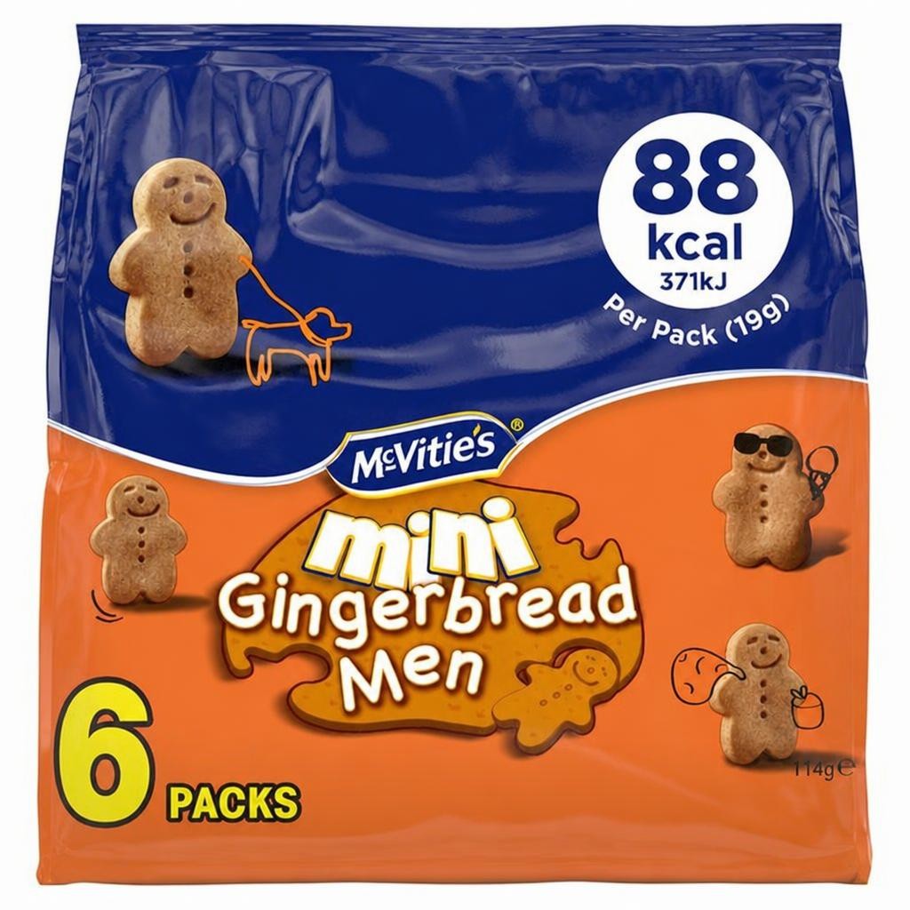 McVitie's Mini Gingerbread Men Multipack Biscuits 6x19g
