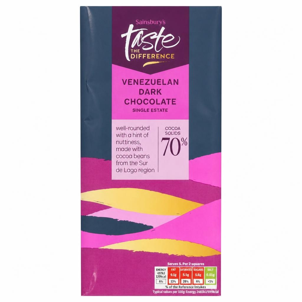 Sainsbury's Venezuelan 70% Dark Chocolate, Taste the Difference 100g
