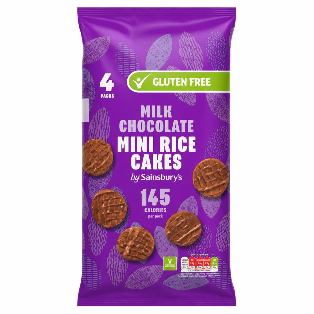 Sainsbury's Milk Chocolate Mini Rice Cakes 4x30g