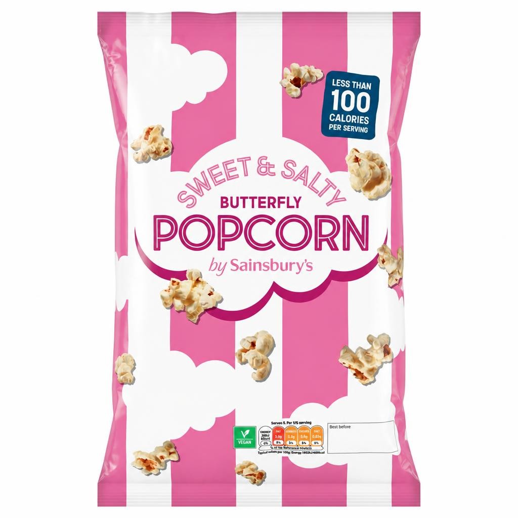 Sainsbury's Sweet & Salty Butterfly Popcorn 110g