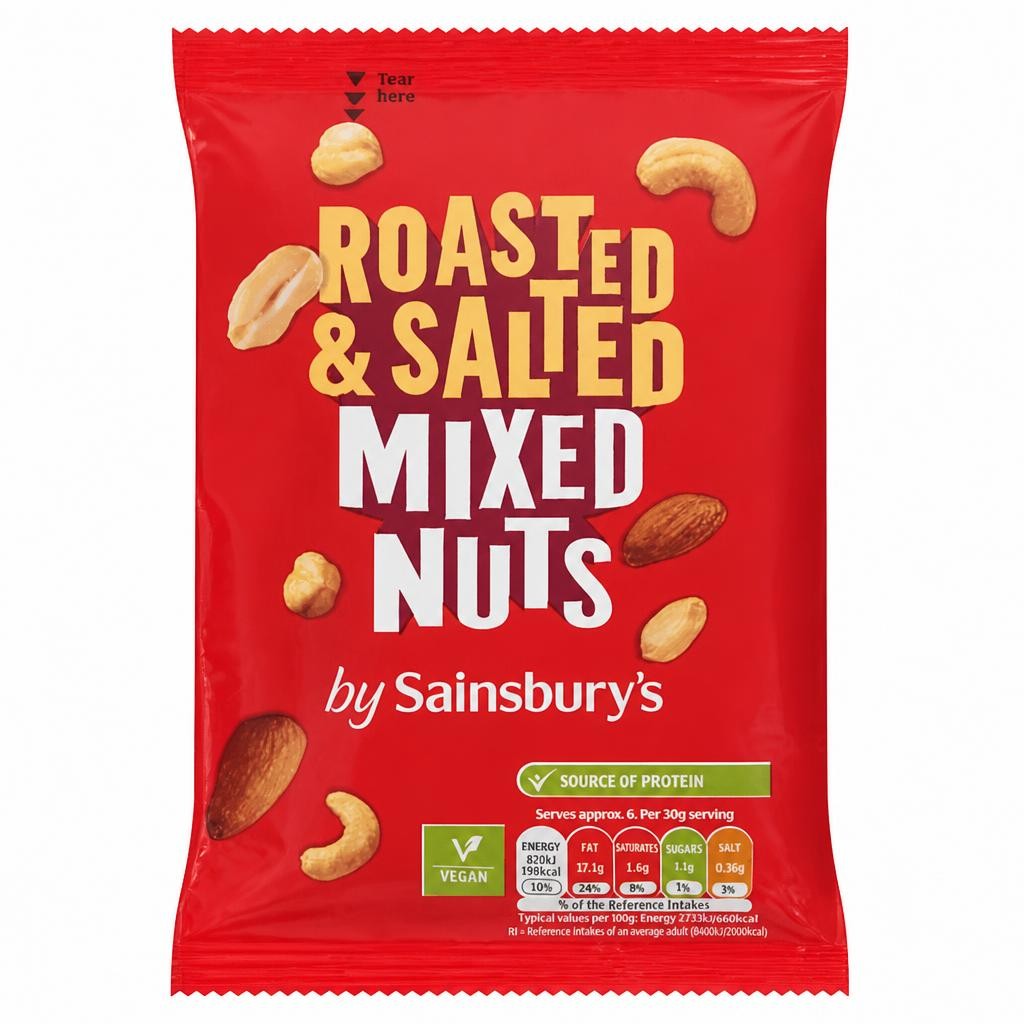 Sainsbury's Roasted & Salted Mixed Nuts 200g