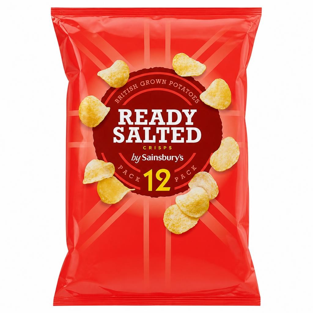Sainsbury's Ready Salted Multipack Crisps 12x25g