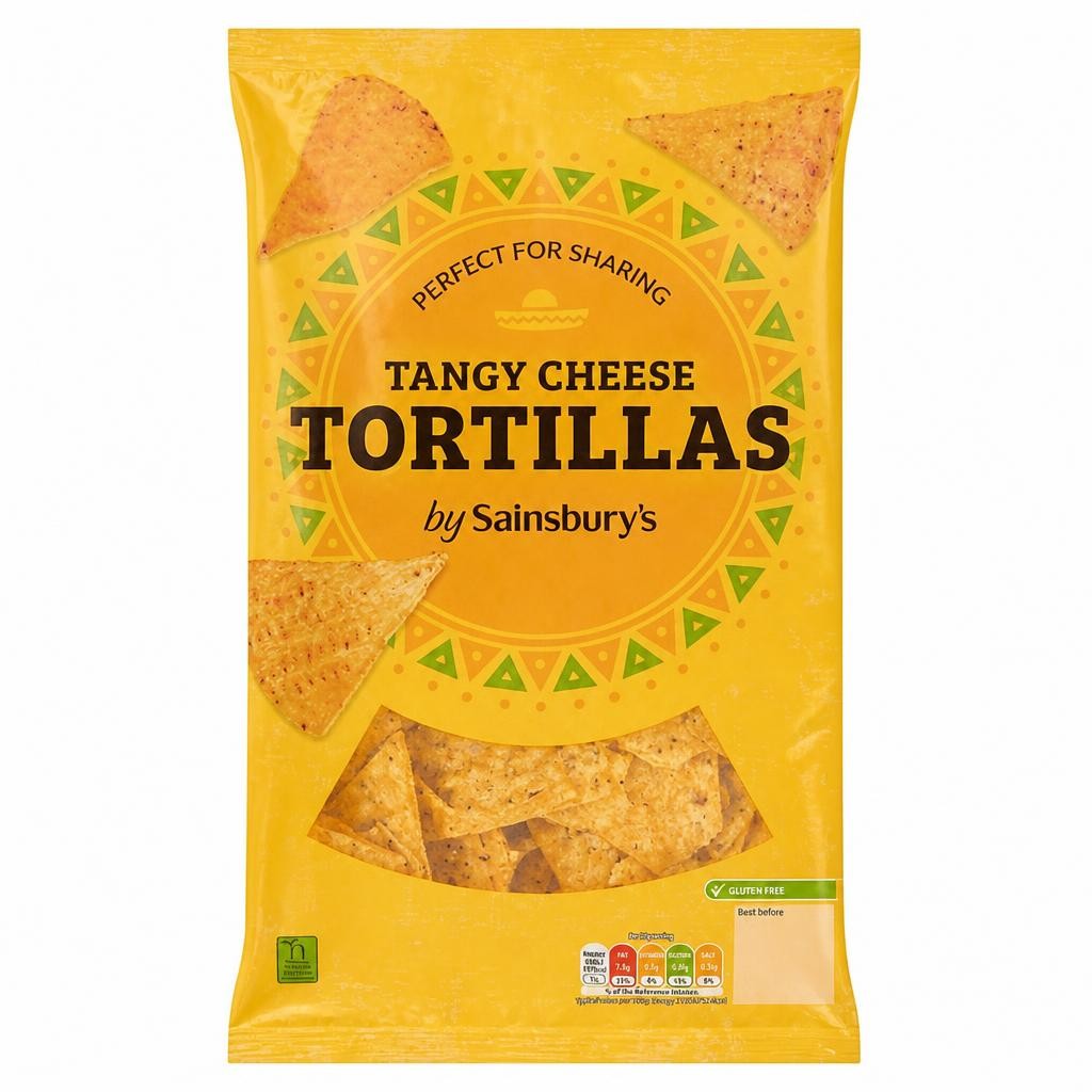 Sainsbury's Tortilla Chips Tangy Cheese 200g