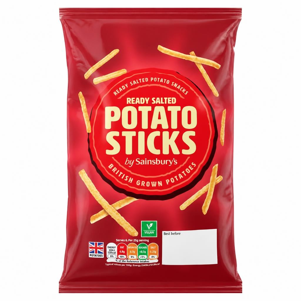 Sainsbury's Ready Salted Potato Sticks 150g