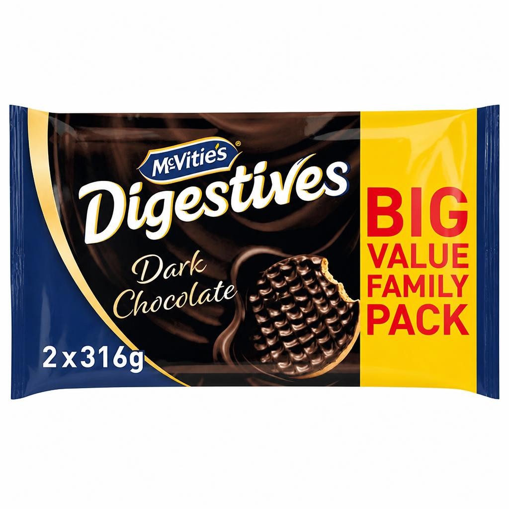 McVitie's Dark Chocolate Digestives Biscuits Twin Pack 2x316g