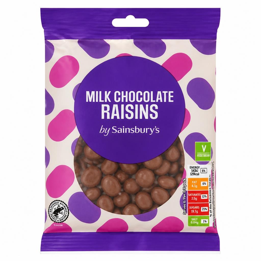 Sainsbury's Milk Chocolate Raisins 180g