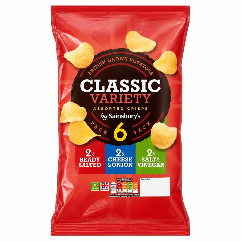 Sainsbury's Assorted Multipack Crisps 6x25g