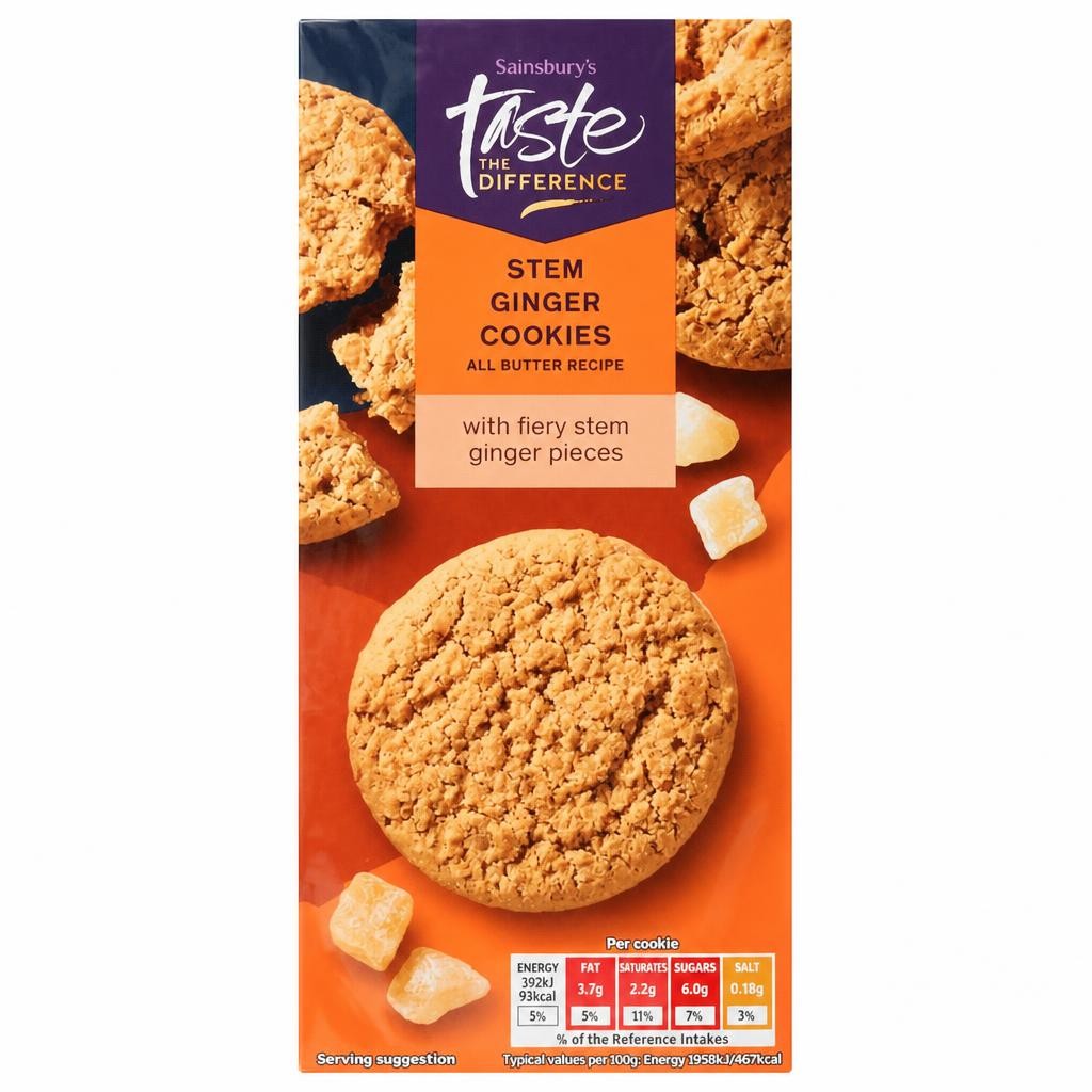 Sainsbury's Stem Ginger Cookies, Taste the Difference 200g