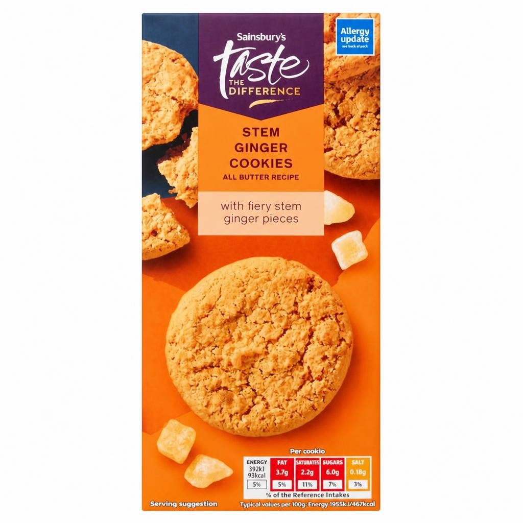 Sainsbury's Stem Ginger Cookies, Taste the Difference 200g