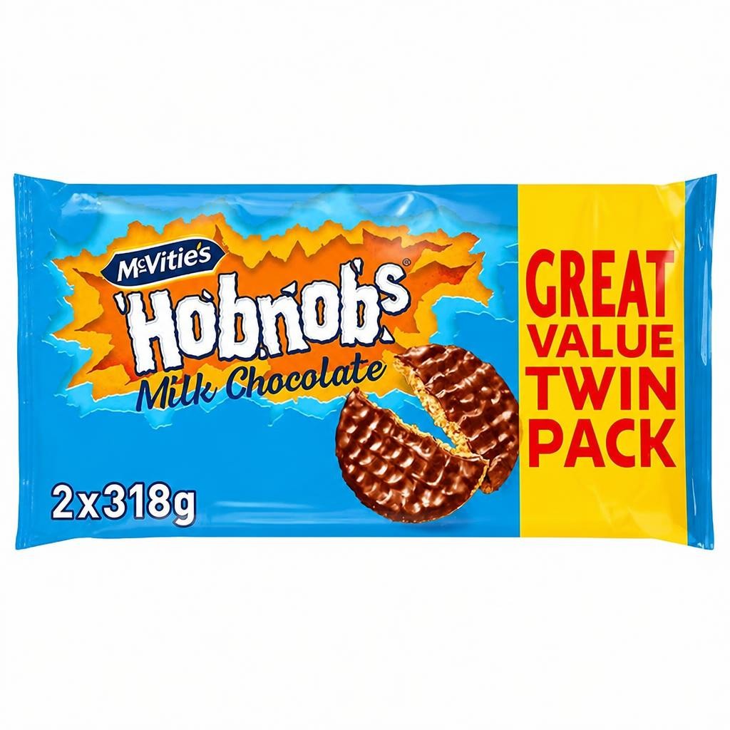 McVitie's Hobnobs Milk Chocolate Biscuits Twin Pack 2x318g