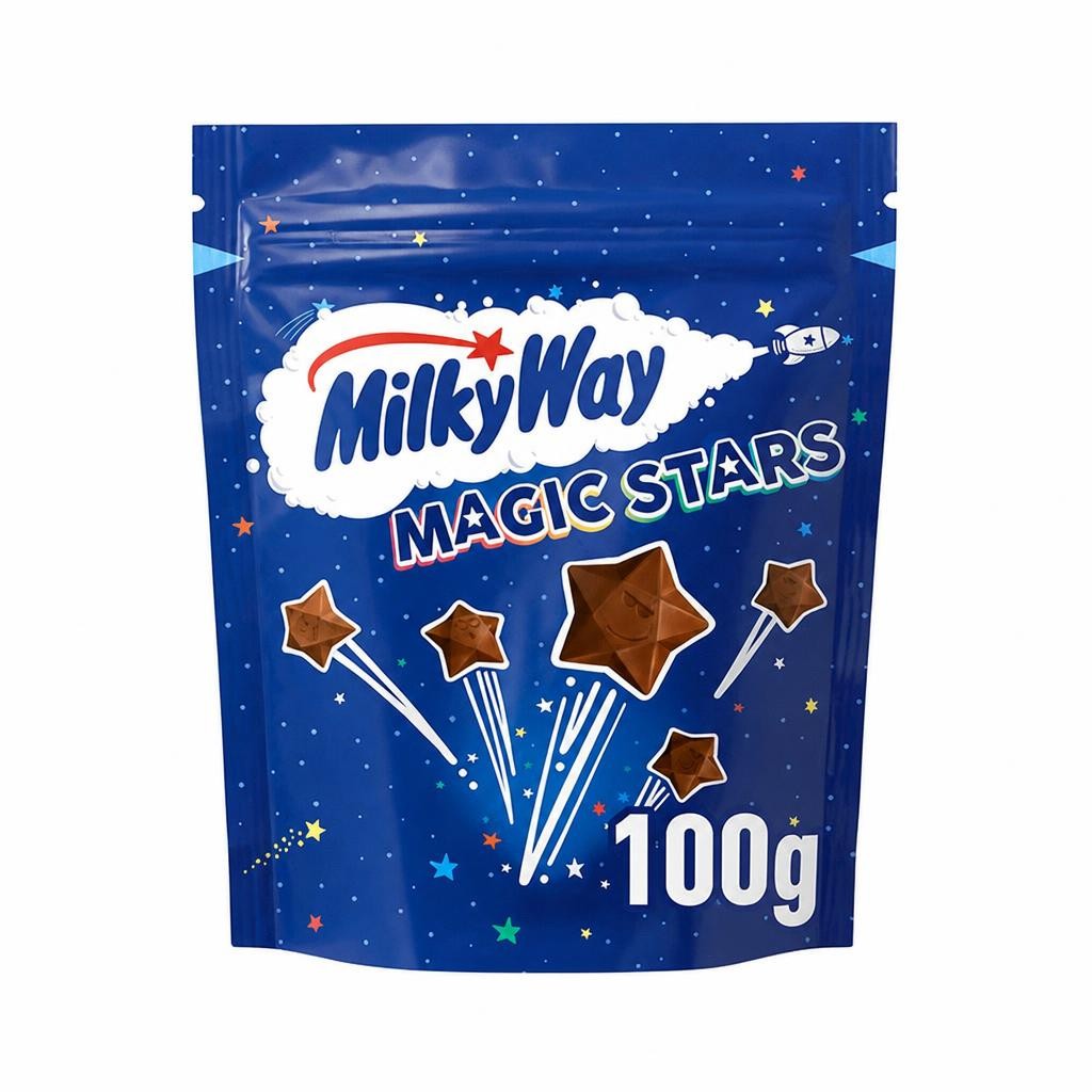 Milky Way Magic Stars Milk Chocolate Bites Pouch Bag 100g