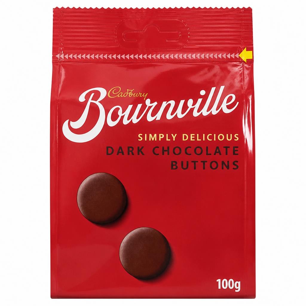 Cadbury Bournville Dark Chocolate Giant Buttons Bag 100g