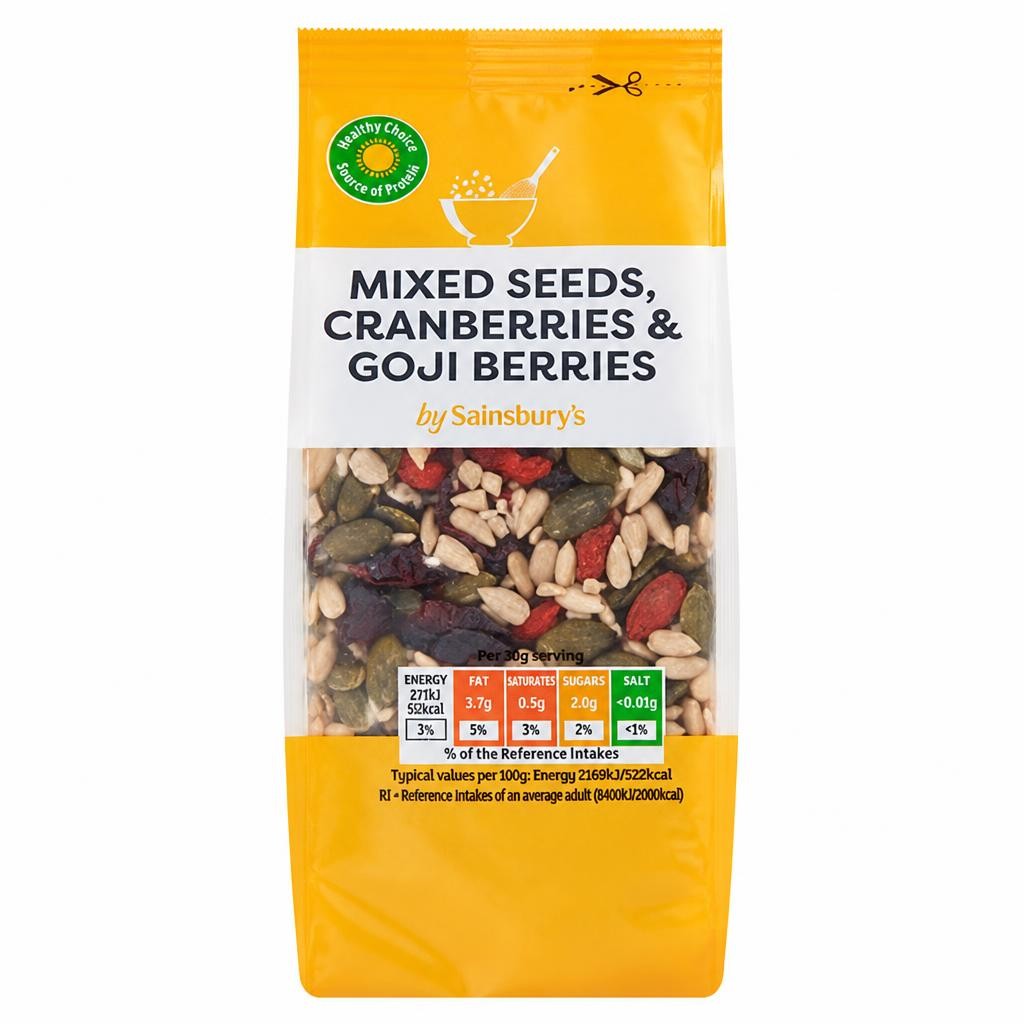 Sainsbury's Mixed Seeds, Cranberries & Goji Berries 100g