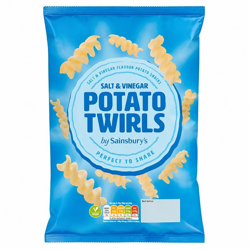 Sainsbury's Salt & Vinegar Potato Twirls 125g