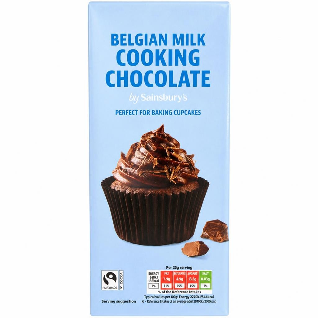Sainsbury's Belgian Cooking Chocolate, Milk 200g