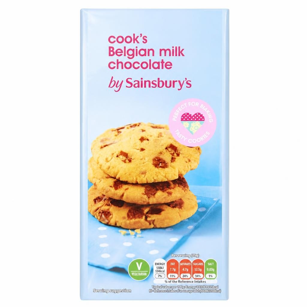 Sainsbury's Belgian Cooking Chocolate, Milk 200g
