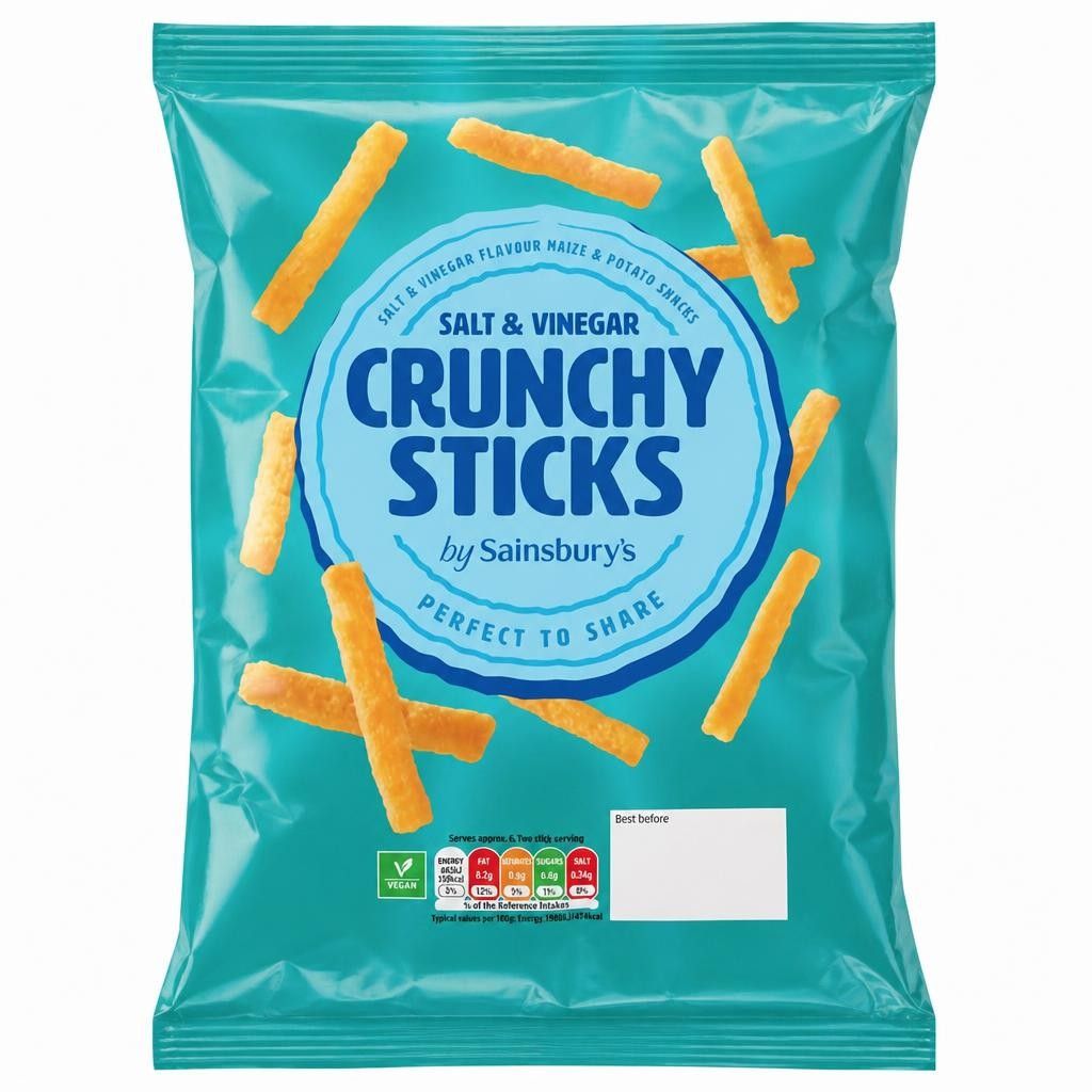 Sainsbury's Salt & Vinegar Crunchy Sticks 140g