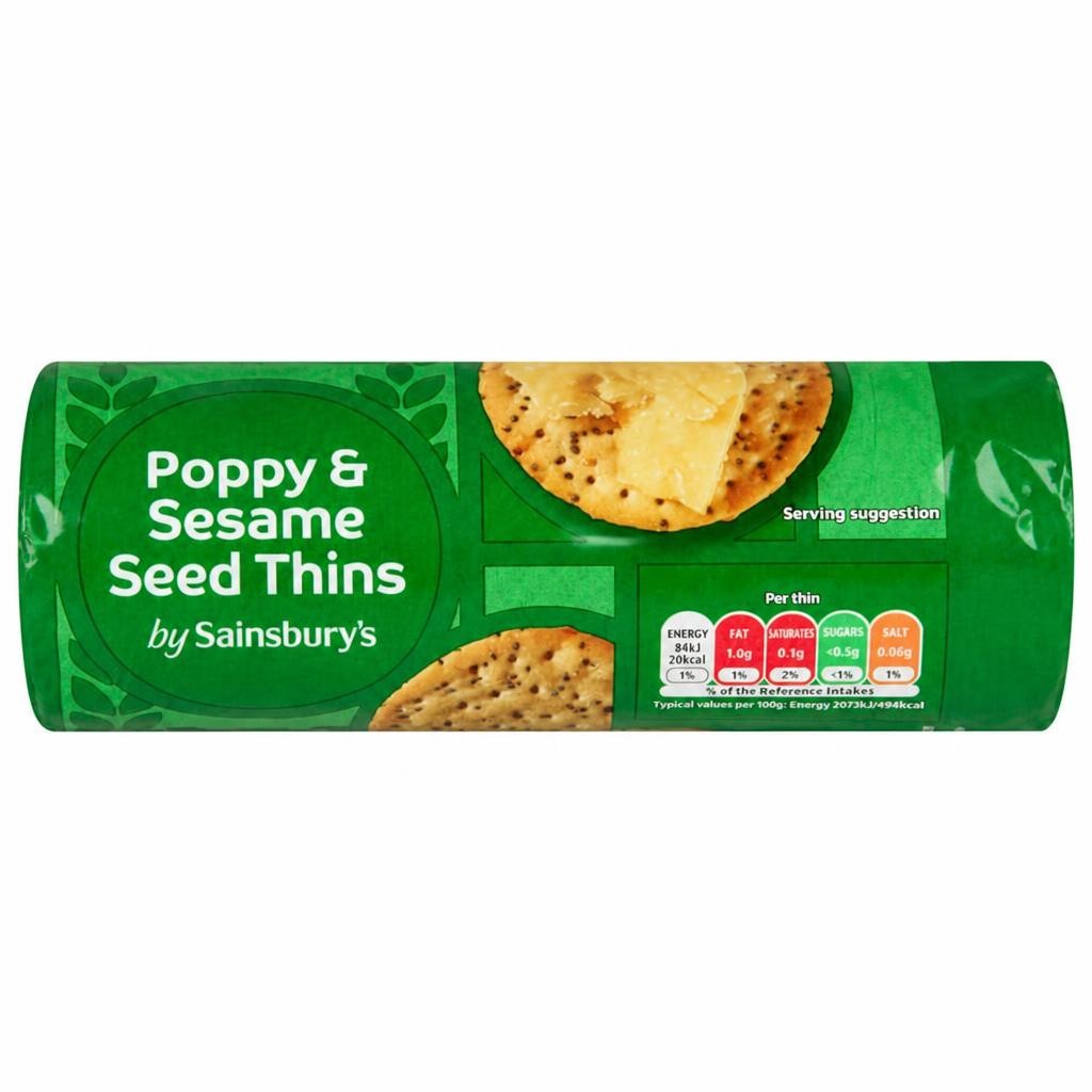 Sainsbury's 150g Poppy and Sesame Seed Thins