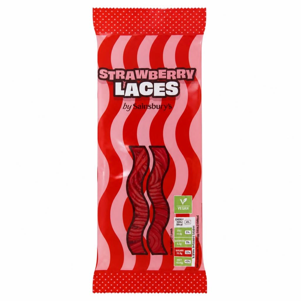 Sainsbury's Strawberry Laces Sweets 70g