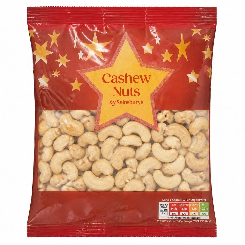 Sainsbury's Christmas Cashew Nuts 200g