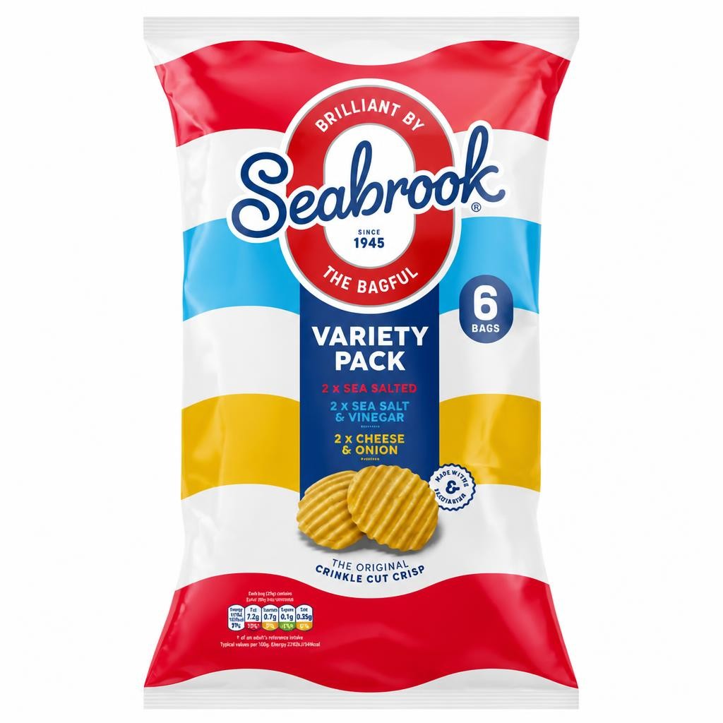 Seabrook Crinkle Cut Crisps Variety 6x25g