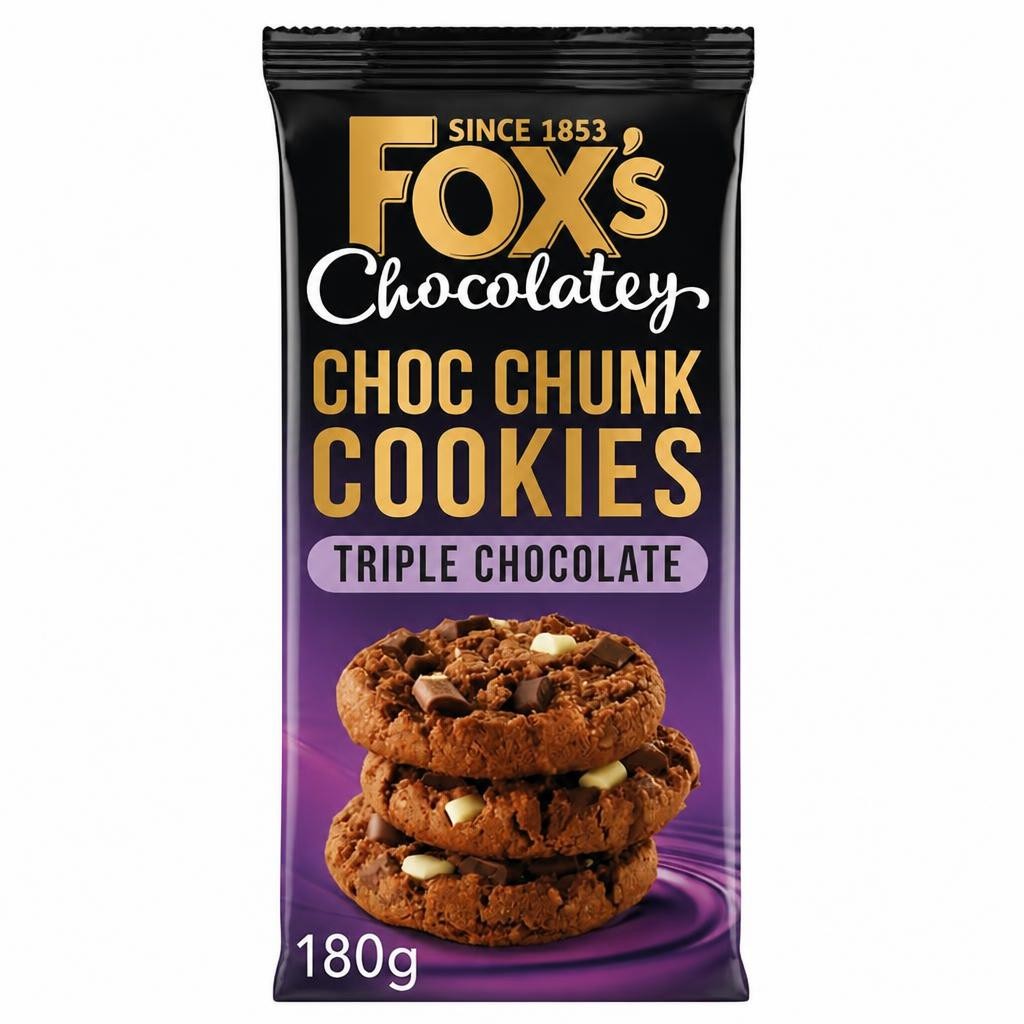 Fox's 180g Chocolatey Biscuits Triple Chocolate Cookies