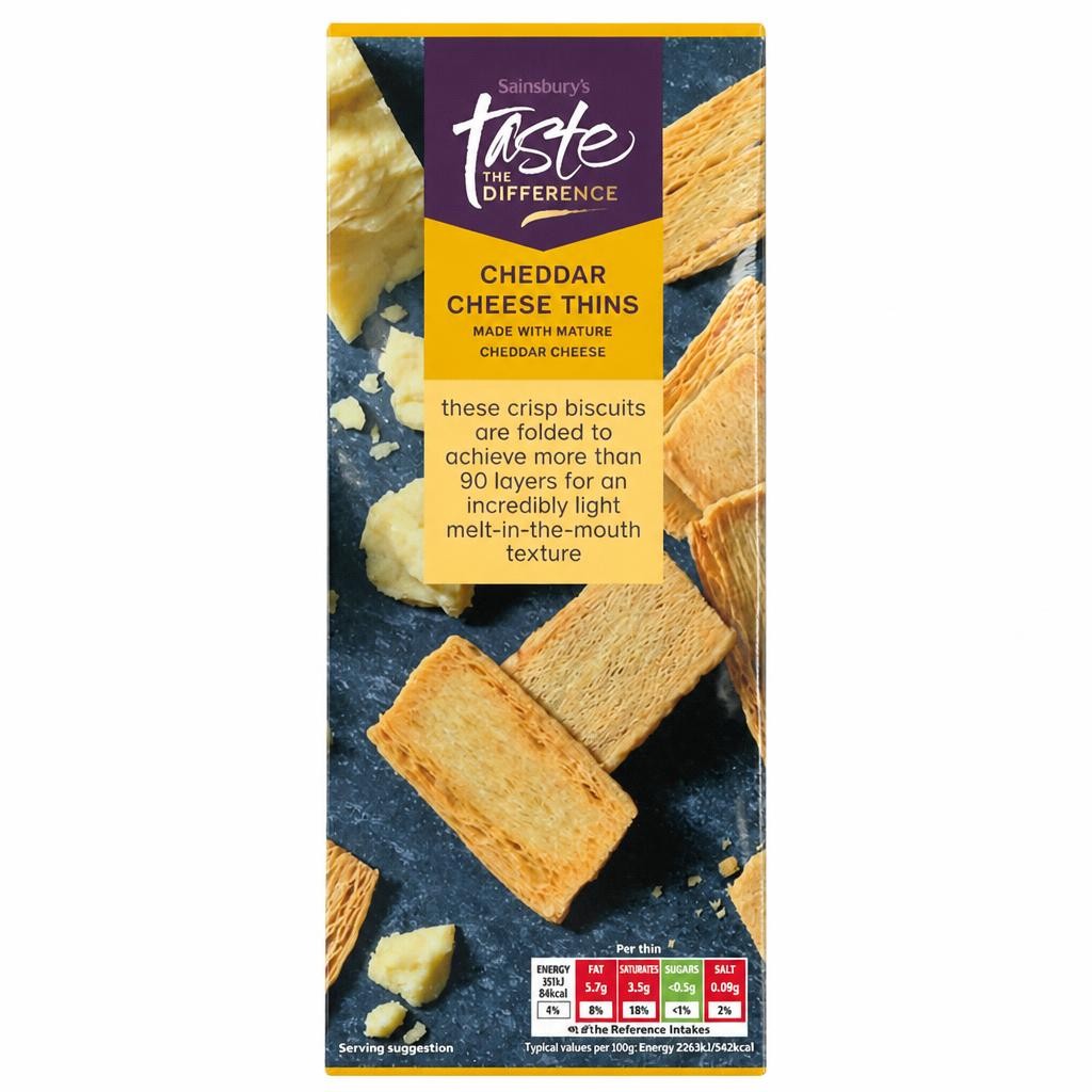 Sainsbury's Cheddar Cheese Crispies, Taste the Difference 100g