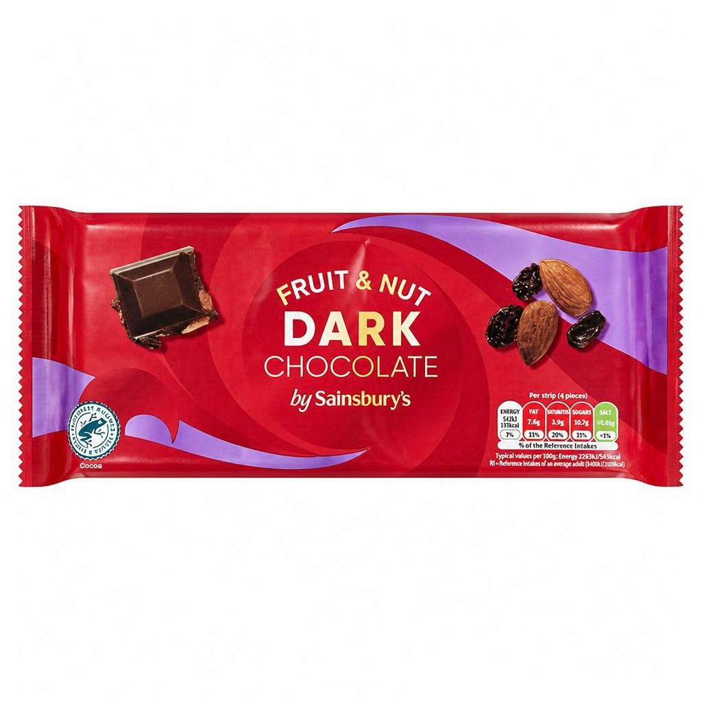 Sainsbury's Fruit & Nut Dark Chocolate 200g